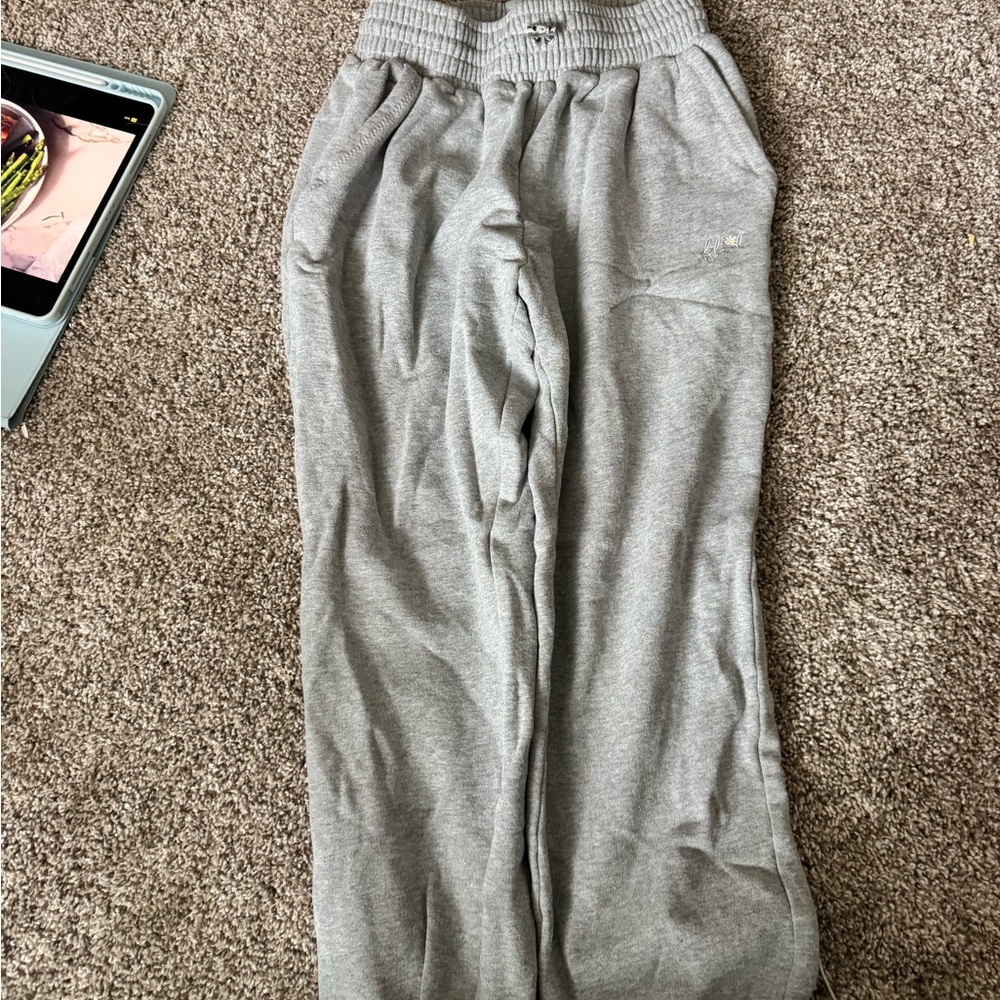 For Love And Lemons Gray Track Pants with Elastic Waistband